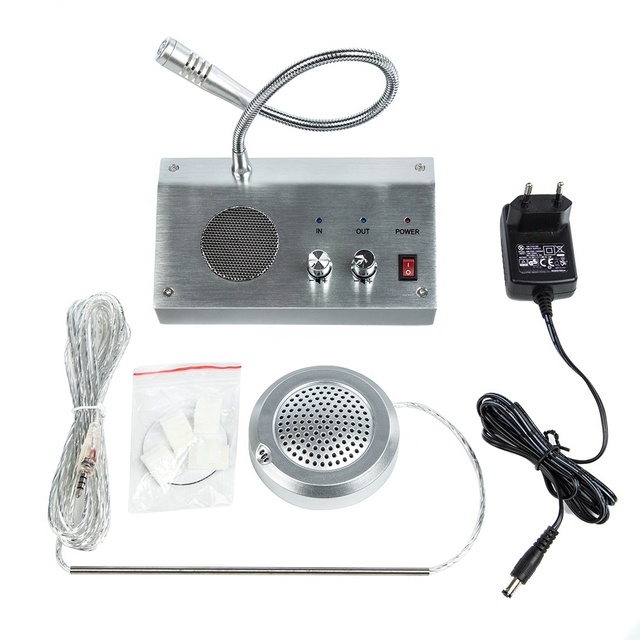 Window Intercom Speaker Dual-Way Talk Through Window Glass Counter Intercom Window Counter Intercom