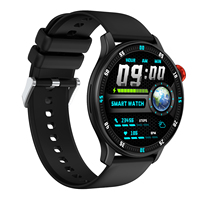 Damen Smartwatch mit AMOLED-Display, NFC, Musik, Bluetooth-Anruffunktion, IP67 wasserdicht, Silikonarmband für Sport, Android-Betriebssystem