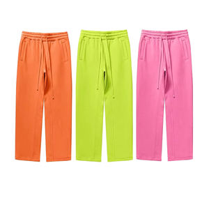 Pantalon de survêtement unisexe vierge en coton molletonné 355 g/m² de haute qualité, style vintage, doublure polaire, collection automne-hiver, vente en gros - Product Image 1