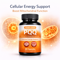 Capsules PQQ OEM Pyrroloquinoline Quinone 20mg Soutien Énergétique Cellulaire Santé Cérébrale Fonction Mitochondriale Complément Alimentaire
