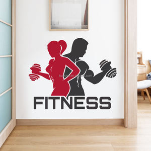 Adesivi murali per allenamento FITNESS <span class=keywords><strong>palestra</strong></span> soggiorno camera da letto decorazione carta da parati autoadesiva PVC adesivi murali - Product Image 1