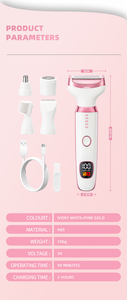 LEXIA 5 en 1 Tondeuse Corporelle Électrique Rechargeable Homme Femme Multifonction Sûre pour la Peau Étanche pour Cheveux Sourcils et Visage - Product Image 6