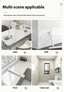 Vente en gros 3D <span class=keywords><strong>marbre</strong></span> PVC autocollant <span class=keywords><strong>blanc</strong></span> gris <span class=keywords><strong>papier</strong></span> <span class=keywords><strong>peint</strong></span> peler et coller brillant <span class=keywords><strong>marbre</strong></span> auto-adhésif amovible pour comptoir de cuisine - Product Image 6