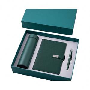 Dark Green Modern Simple Business Gift Box Smart Temperature Display Thermos Cup <b>Notebook</b> <b>Set</b> Customizable Logo China Model 078 - Product Image 1