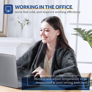 Manta Eléctrica con Bolsillo para los Pies, de Franela y Felpa Sherpa para Cama y Sofá, Manta Eléctrica Cálida para Invierno - Product Image 4