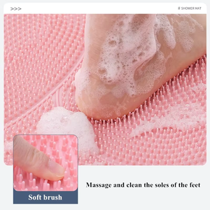 קריקטורה מודרנית בצורת pvc מקלחת אמבט מחצלת ללא החלקה, עמיד למים לשימוש ביתי או מלון - Product Image 6