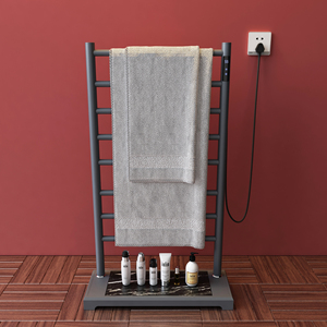 <span class=keywords><strong>Toallero</strong></span> eléctrico inteligente para el hogar con calentador de pantalla táctil Estante de almacenamiento para baño de pie No se requiere perforación - Product Image 5