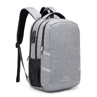 Sac à dos pour ordinateur portable d'affaires avec sac à dos réfléchissant Bookbag pour l'école, le collège et l'ordinateur portable avec port de charge USB