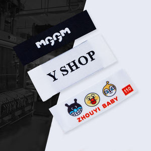 Etiquetas Tejidas Personalizadas con Logotipo de Marca para Sombreros, Etiquetas Tejidas de Damasco Suave de Buena Calidad para Fabricantes de Ropa - Product Image 4