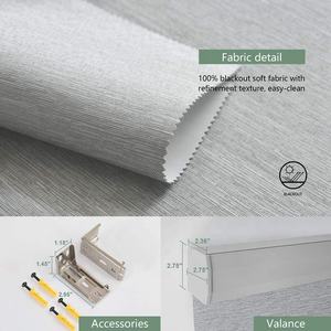 ستائر منزلية آلية تعمل بالتحكم الصوتي أليكسا، محرك كهربائي للنوافذ، ستائر دوارة معتمة 100٪ من القماش للنوافذ - Product Image 4