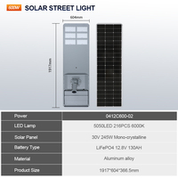 Nouveau modèle de lampadaire solaire LED tout-en-un à haute luminosité pour usage professionnel, IP65, 400W 600W, en alliage d'aluminium, pour routes principales et autoroutes