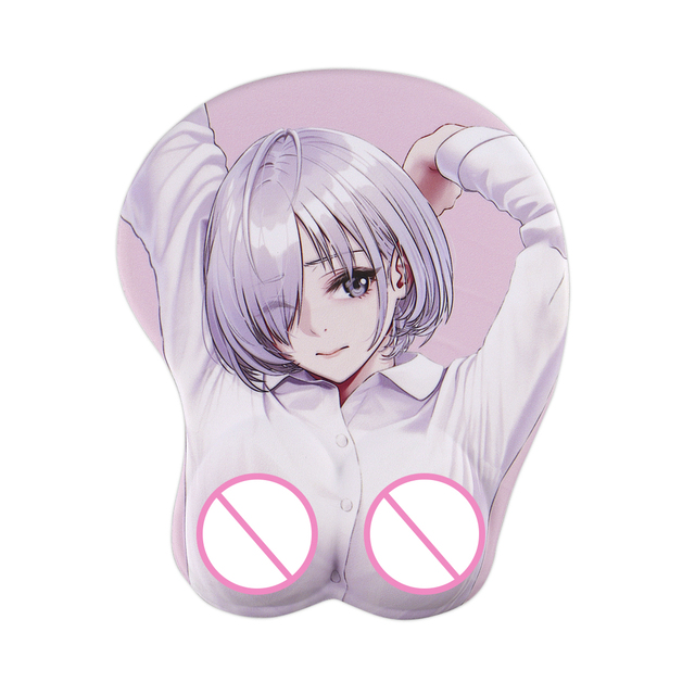 3D Hot Sexy Cartoon Anime Girl Wrist Rest Mouse Pad, Ergonomic Gaming Mouse Pad Silicone Gel Filling Provides Soft & comfort