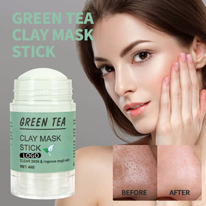 Logo personnalisé marque de distributeur OEM masque de contrôle de l'huile nettoyante pour les pores bâton de masque à l'argile et au thé vert biologique - Product Image 1