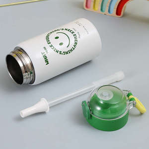 Cute Portable Modern Stainless Steel Vacuum Tumbler Straw <b>Cup</b> with Thermal Insulation Leak-Proof Lid <b>Large</b> Capacity - Product Image 6