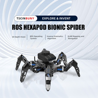 Tscinbuny ROS SLAM Robot Biónico Hexápodo Educativo Jetson Nano con LiDAR para Mapeo y Visión 3D, Plataforma de Seis Patas Lista para Usar