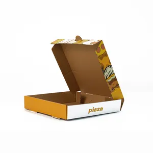 Kotak Pizza 12 Inci Karton Harga Murah Grosir Kemasan Kertas Bergelombang Cetak Kustom dengan Logo