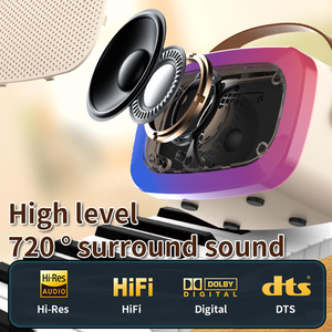 Enceinte karaoké sans fil élégante et polyvalente pour <span class=keywords><strong>le</strong></span> home cinéma, avec éclairage LED RGB 5.3 offrant une autonomie de lecture continue - Product Image 4