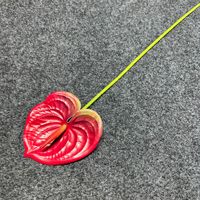 Fausse fleur d'anthurium en Latex à longue tige, impression 3D, mariage, vente en gros, YOPIN-1471
