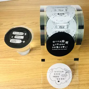 Aangepaste Verpakking Plastic Folie Gedrukt Bubble Tea Cup Afdichting Film