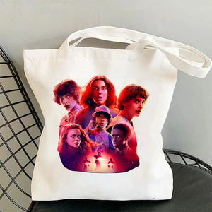 Stranger <span class=keywords><strong>Things</strong></span> 5 Borsa a tracolla in tela stampata con una singola tracolla, borsa in tela per uso quotidiano per studenti di moda - Product Image 2