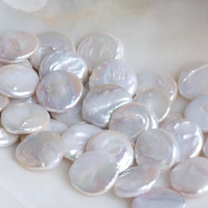 Perles d'eau douce blanches naturelles de 16 à 18 mm, grosses perles Roc, perles en vrac, particules sculptées, accessoires pour collier, pendentif, bracelet, bricolage - Product Image 1