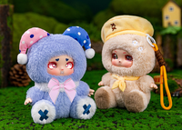 En gros, figurines en peluche et vinyle mignonnes, breloques de sac, série de personnages animaux Nezha et Loup-garou assortis, pour boutiques de cadeaux et cadeaux de fête