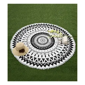 Luxury Microfiber Mandala Round Beach Towels Custom Circle Beach Towels