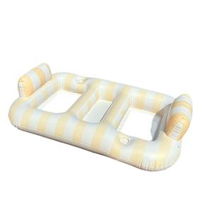 Colchoneta Flotante Doble Ergonómica Inflable <span class=keywords><strong>para</strong></span> Piscina, Tumbona Acuática <span class=keywords><strong>para</strong></span> Broncearse al Aire Libre - Product Image 5