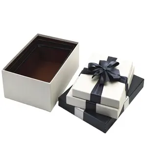 Impresión de logotipo de tamaño personalizado, caja de pajarita de papel personalizada, caja de regalo para corbata, caja de embalaje para bufanda