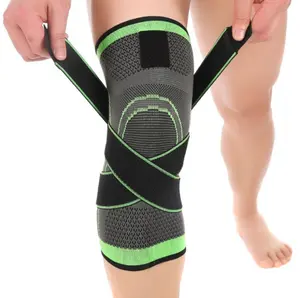 Low Price Sports Compression Knee Sleeve Pads Knitted Shin Sleeve Running Knee Brace