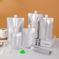 Sachets à bec verseur jetables personnalisables pour emballage commercial à emporter, sachets givrés scellés pour distribution de liquides, logo personnalisé, lait, gelée
