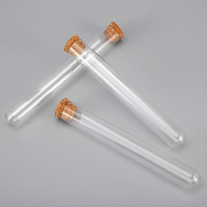 Fabricantes fornecimento directo transparente boca plana redondo fundo borosilicato tubo de ensaio pode ser equipado com cortiça - Product Image 2