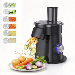 Stainless Automatic Shredder Slicer Set Multi Functional Stainless Steel Rotary <b>Electric</b> Metal Pizza Cheese Grater Machine - Product Image 1