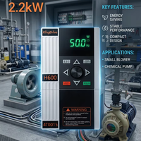 Variateur de fréquence pour moteur AC monophasé 220V 2.2KW 4KW, applications marine et traitement de l'eau