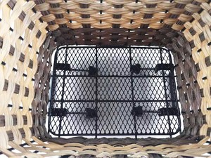Cesta Trasera Grande de Liberación Rápida <span class=keywords><strong>para</strong></span> <span class=keywords><strong>Bicicleta</strong></span>, Asiento Trasero Metálico Desmontable <span class=keywords><strong>para</strong></span> Portabicicletas, Cesta de Plástico Tejida con Asa - Product Image 6