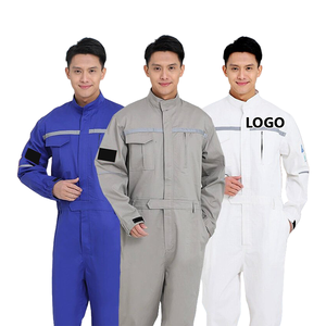 Mono ignífugo de seguridad negro para hombre con logotipo personalizado, mono de trabajo al por mayor, uniformes de trabajo FR ignífugos resistentes al aceite - Product Image 1