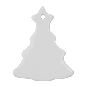 <strong>Wholesale</strong> Tree Decoration Pendant Hanging for Decorations Custom Sublimation <strong>Blank</strong> Christmas <strong>Ceramic</strong> Tree Shape <strong>Ornament</strong> - Product Image 1