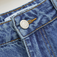 Jean large en denim délavé vintage taille mi-haute bicolore pour femme Channel Trendy 2026