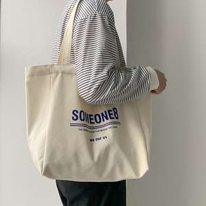 Custom Size Pattern Cotton <b>Canvas</b> <b>Bags</b> Handle Shoulder <b>Bag</b> Carryall <b>Large</b> <b>Canvas</b> Tote <b>Bags</b> With Printed Logo for Shopping Travel - Product Image 1