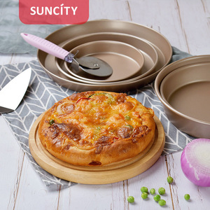 Round Non Stick Pizza Pan 6 8 10 Inch Solid Bottom Thickened Low Cake Baking Mold For Pizza Tools - Product Image 3
