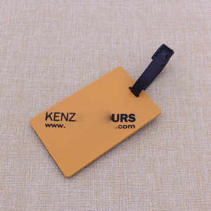 OEM Custom 3D Name Logo Luxury Soft Silicone PVC Luggage <b>Tags</b> with Plastic Buckle Boarding Cards <b>Bag</b> Accessory - Product Image 1