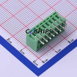 KF2EDGR-2.54-8P Plug-in Terminal Block Bent Lead Through Hole,P=2.54mm Board-to-Board / Socket - Closed 1x8P 2.54mm Green - Product Image 2