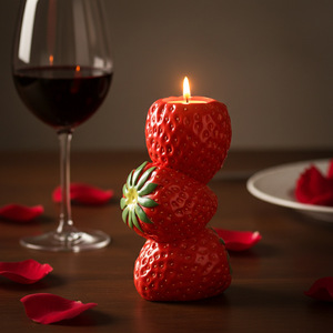 <span class=keywords><strong>Porte</strong></span>-bougie créatif en forme de fruits empilés, décoration d'intérieur, anniversaires, mariages et fêtes, artisanat en résine pour créer une ambiance - Product Image 2