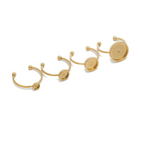 Runde Cabochon-Ringrohlinge aus Edelstahl in Gold, Roségold und Silber plattiert – Ring-Basiseinstellungen für die Schmuckherstellung