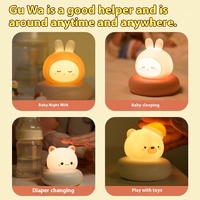 Usine Direct Moe lapin veilleuse USB alimentation Protection des yeux pour le sommeil de bébé alimentation Clap-On lit phare corps en plastique