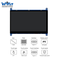 Waiken modul Display lampu latar LED, 7 inci IPS tipe-c antarmuka Industri resolusi 1024x600 CTP -20 ~ 70 untuk Orange Pi