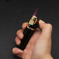 Honnête Shouwang 1 briquet coupe-vent moderne fenêtre visuelle aluminium + plastique métal gonflable fil de tungstène allume-cigare