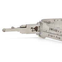 Outil Lishi DWO4R 2-en-1 : Décodeur et outil de crochetage pour serrures de véhicules, kit de crochetage et décodage pour serruriers