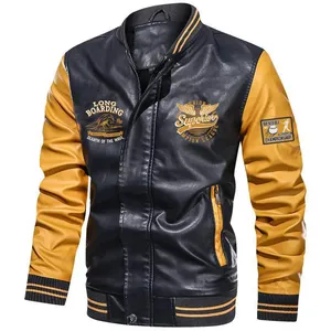 <span class=keywords><strong>Veste</strong></span> en <span class=keywords><strong>cuir</strong></span> PU LAYENNE OEM, grande taille, <span class=keywords><strong>veste</strong></span> en similicuir pour homme, vestes pour hommes - Product Image 1