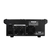 Mélangeur audio professionnel à 4 canaux avec amplificateur de puissance intégré Microphone sans fil Coque métallique durable